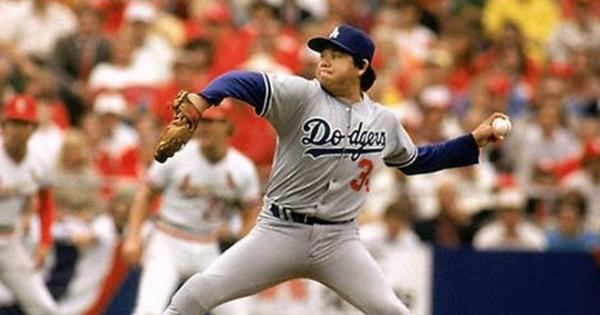 Fernando Valenzuela como jugador de los Dodgers de L.A.