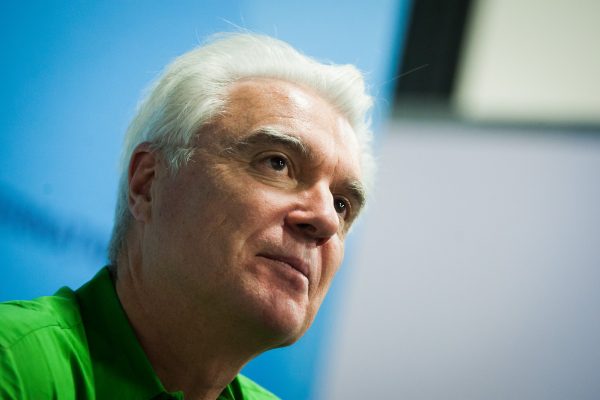 Charla con David Byrne. 28 Feria Internacional del Libro de Guadalajara. Foto: Cortesía FIL / Marte Merlos.