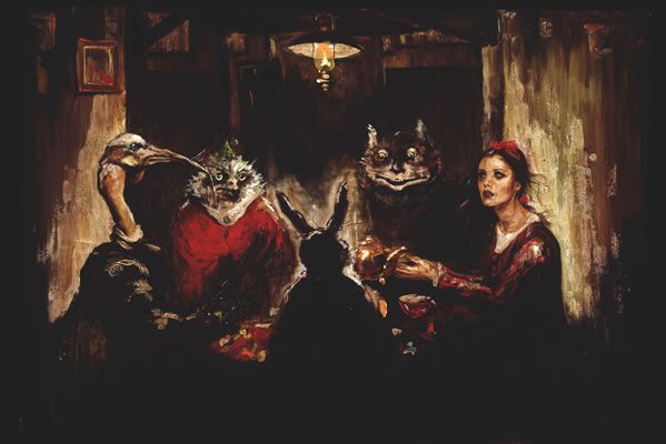 "El cuento que antecede al amanecer". Óleo sobre tela. Obra de Larracilla. Foto: cortesía del artista.