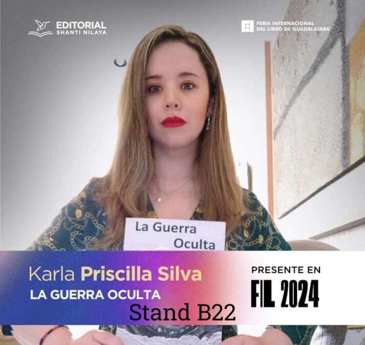 Retrato de la escritora mexicana Karla Priscila Silva Ocaranza, autora del libro "La Guerra Oculta".