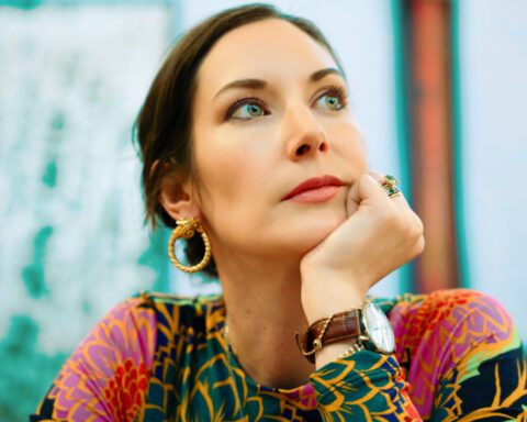 Caroline in the garden